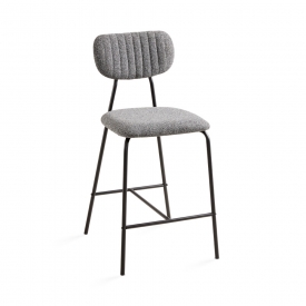 Cyan Counter Chair: Grey Linen